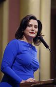 Image result for Gretchen Whitmer Blue Dress Pictures