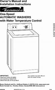 Image result for Kenmore 110 Washer User Manual