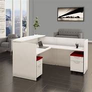 Image result for White L-shaped Reception Desk