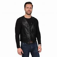 Image result for Men's Leather Vests with LAPELS