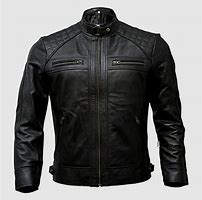 Image result for Genuine Leather Biker Jacket