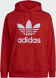 Image result for Adidas Originals Trefoil Hoodie Red