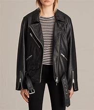 Image result for Oversized Black Leather Jacket