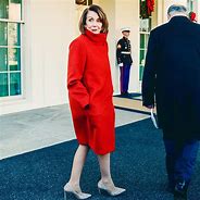 Image result for Nancy Pelosi in Tan Dress
