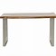 Image result for Solid Wood Desk with Metal Legs