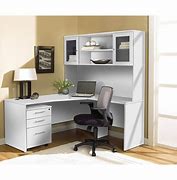 Image result for L-Shaped Desk with Hutch