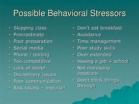Image result for Behavioral Stress Examples