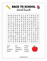 Image result for Back to School Clip Art Word Search