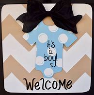 Image result for Baby Boy Door Hanger with Ear Cut Out
