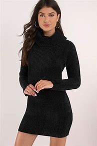 Image result for Black Turtleneck Sweater Dress