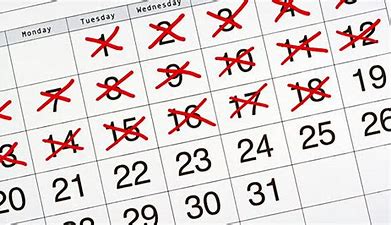 Image result for Calendar with Days Marked Off