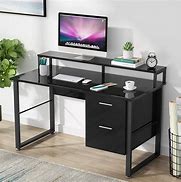 Image result for Tribesigns 55 Inch Large Computer Desk with Hutch