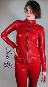 Image result for Lady in a Vinyl Suit