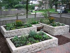 Image result for Paver Raised Garden Bed