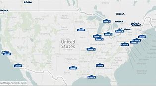 Image result for Map of Lowe's All Stores