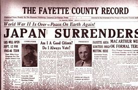 Image result for Japan Surrenders Newspaper