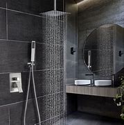 Image result for Brushed Nickel Rain Shower Head with Handheld