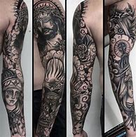 Image result for Religious Sleeve Tattoos for Men