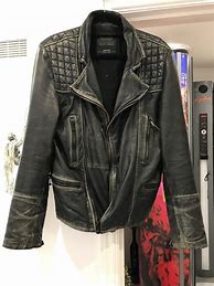 Image result for All Saints Leather Jacket Men Painted