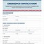 Image result for Emergency Contact Printable Form