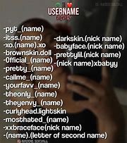 Image result for Roblox Baddie Username Ideas