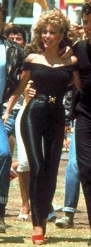 Image result for Olivia Newton-John Grease Leather Outfit