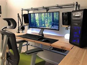 Image result for DIY Wood Computer Desk