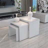 Image result for White Gloss Side Tables