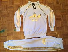 Image result for Adidas Tracksuit Women's Gold