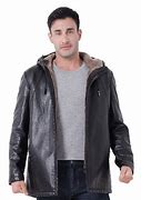 Image result for Mens Hooded Leather Jacket