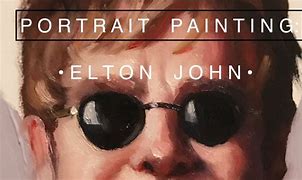 Image result for Oil Painting of Elton John