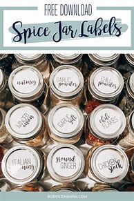 Image result for DIY Spice Jar Labels