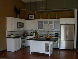 Image result for Dark Grey Painted Kitchen