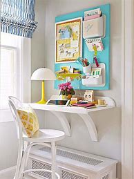 Image result for DIY Wall Desk and Shelves
