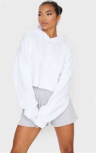 Image result for White Cropped Zip Up Hoodie