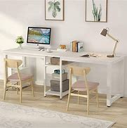 Image result for 2 Person Desk with Storage