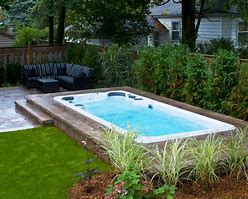 Image result for Small Inground Pools with Hot Tub