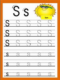 Image result for Tracing Letter SS