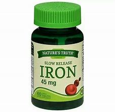 Image result for Slow Release Iron, 45 Mg, 200 Coated Tablets