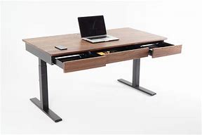Image result for Adjustable Height Desk with Drawers