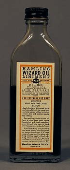Image result for Hamlin's Wizard Oil Bottle