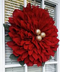 Image result for DIY Poinsettia Wreath