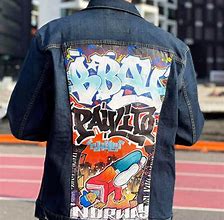 Image result for Custom Graffiti Denim Jackets