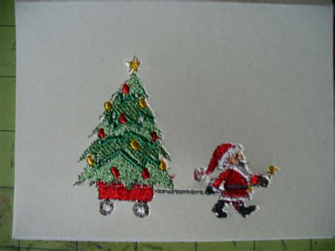 Carla's Cards  Machine Embroidered Christmas Cards