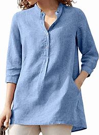 Image result for Women's Tunic Floral Print Round Neck Vintage Tops Blue XL