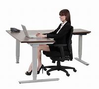 Image result for Adjustable Standing Corner Desk