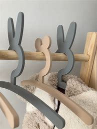 Image result for Wooden Kids Hangers