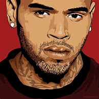Image result for Chris Brown Cartoon Black and White