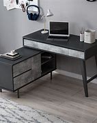 Image result for L-shaped Desk with Lockable Drawers