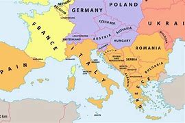 Image result for Map of Italy and Croatia